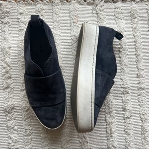 Vince Suede Slip On Platform Sneaker